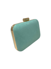 Turquoise Suede Clutch