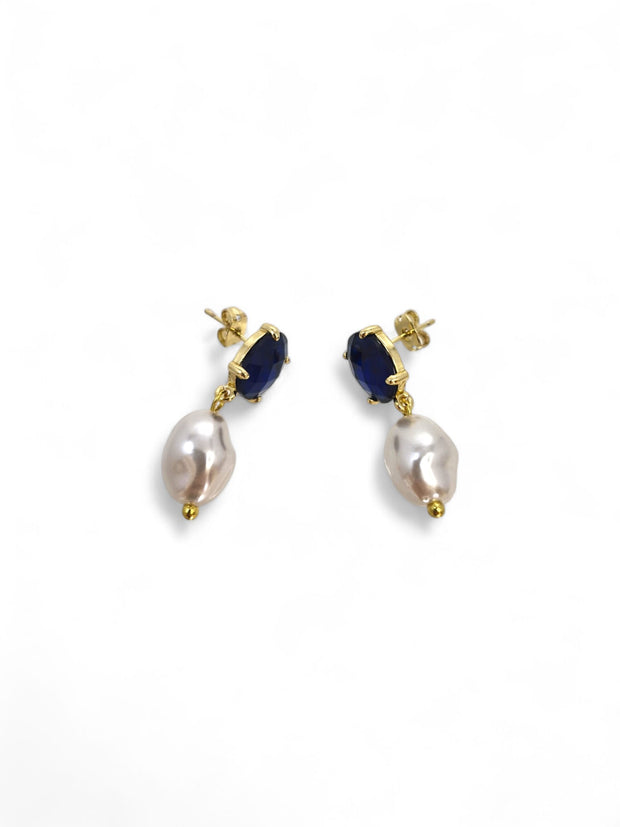 'Cassie' Navy Blue Earrings