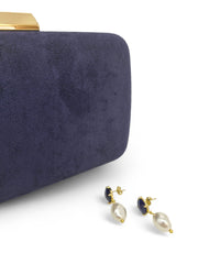 'Cassie' Navy Blue Earrings