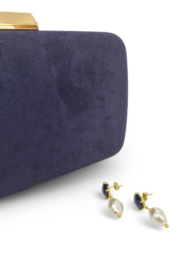 'Cassie' Navy Blue Earrings