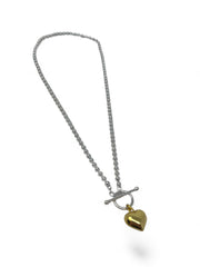 T - bar heart necklace