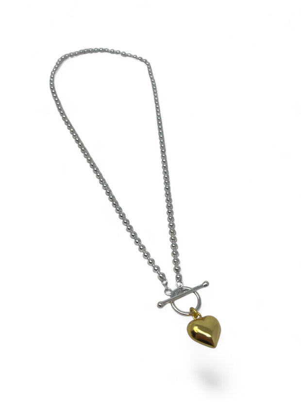 T - bar heart necklace