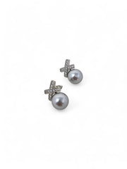 Pearl stud earrings