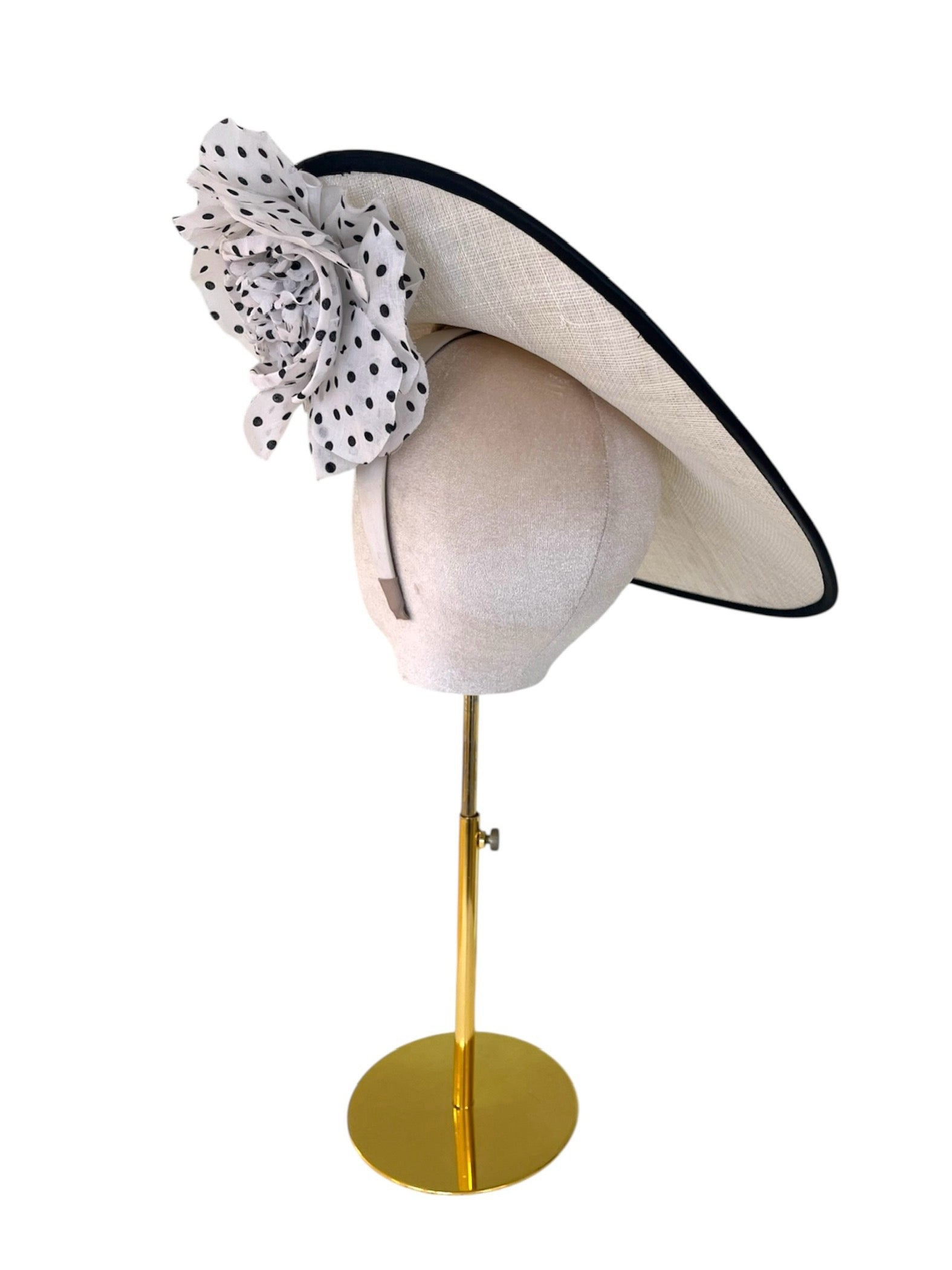 Black & White Polka Dot Hat