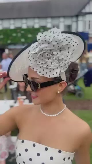 Black & White Polka Dot Hat