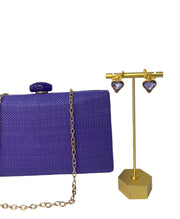 Purple Raffia Clutch