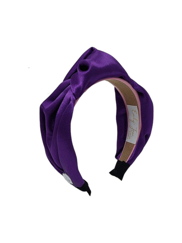 'Freya' Satin Headband Purple