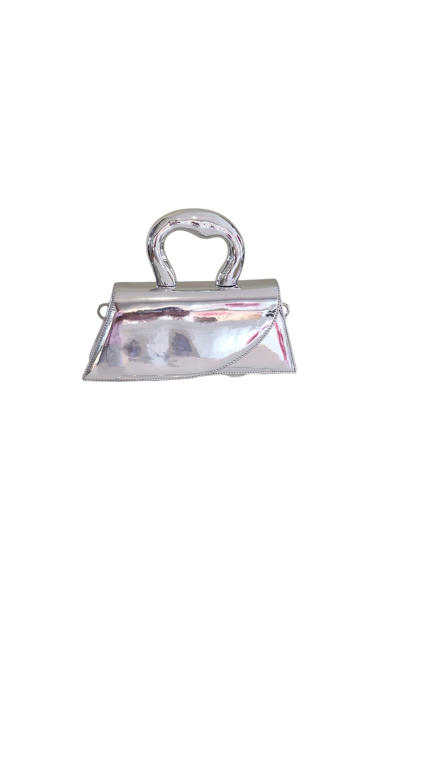 Metallic Silver Clutch