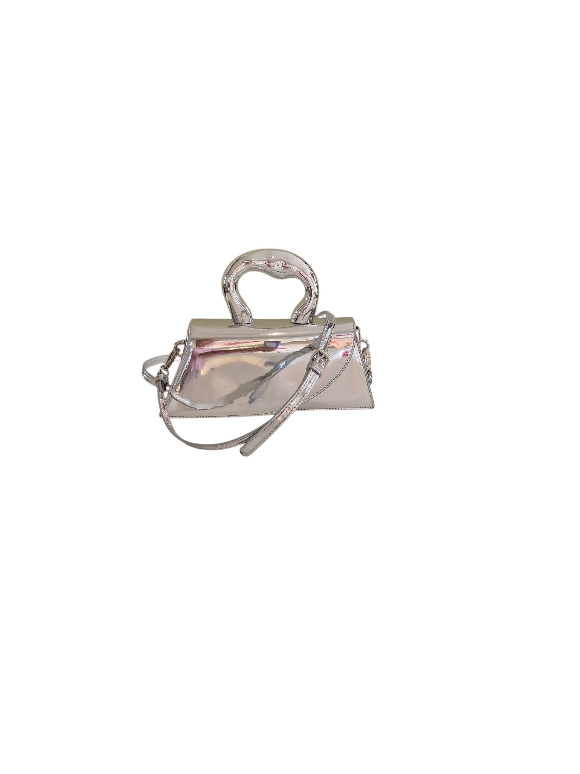 Metallic Silver Clutch