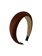 'Rox' Chocolate Brown Satin Headband