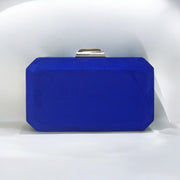 Royal Blue Suede  Cubic Clutch