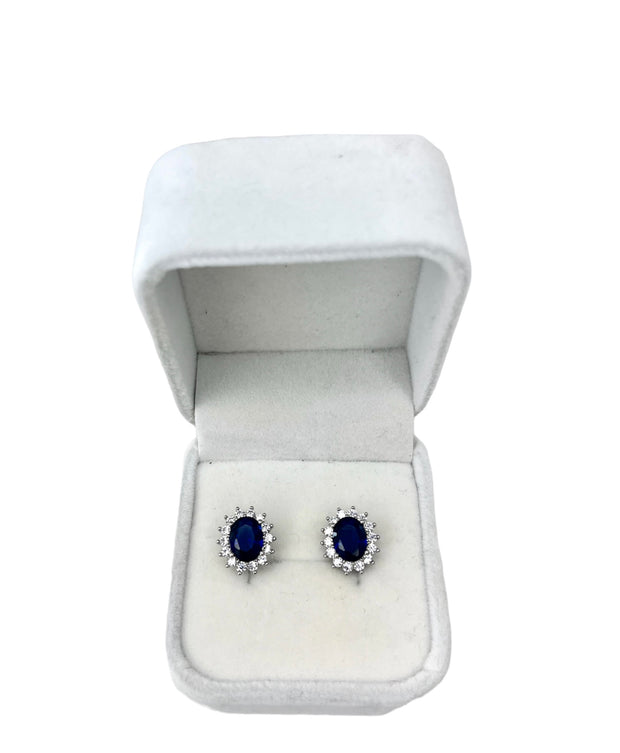 Sapphire Blue Gemstone Earrings