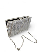 Silver Diamante Clutch