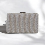 Silver Diamante Clutch