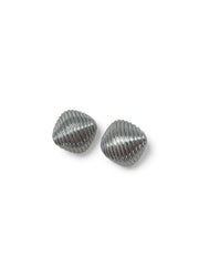 'Jenny' Silver ripple studs