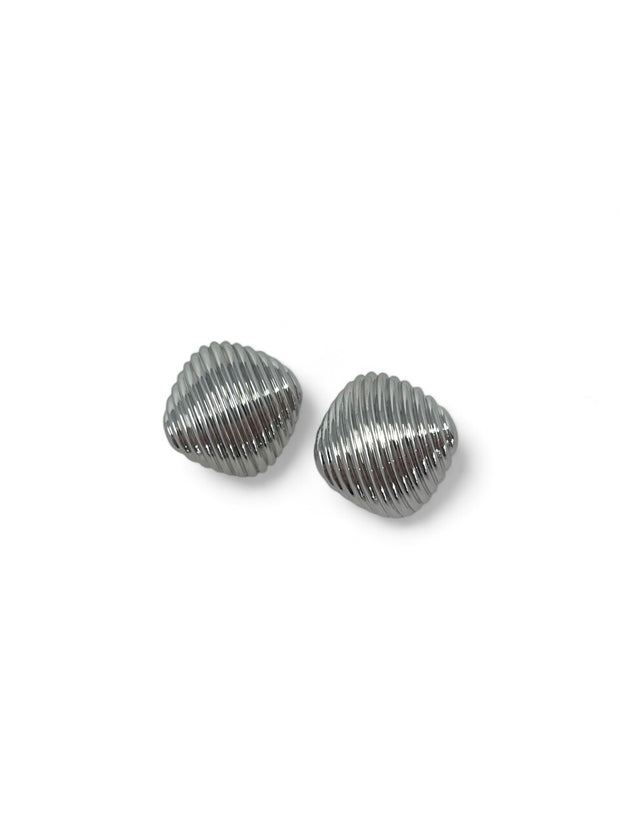 'Jenny' Silver Ripple Studs