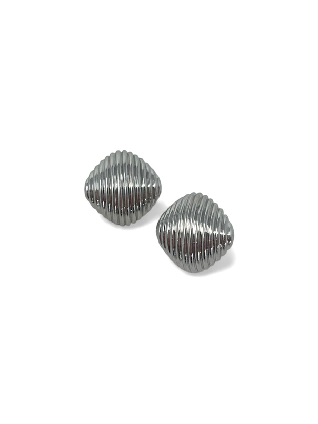 'Jenny' Silver ripple studs