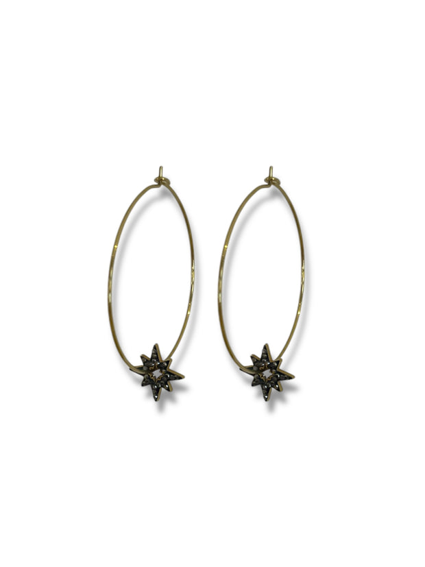 Star Hoop Earrings