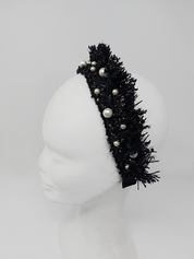 'Diva' Pearl Headband Black