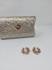 'Celeste' Rose Gold Crystal Earrings