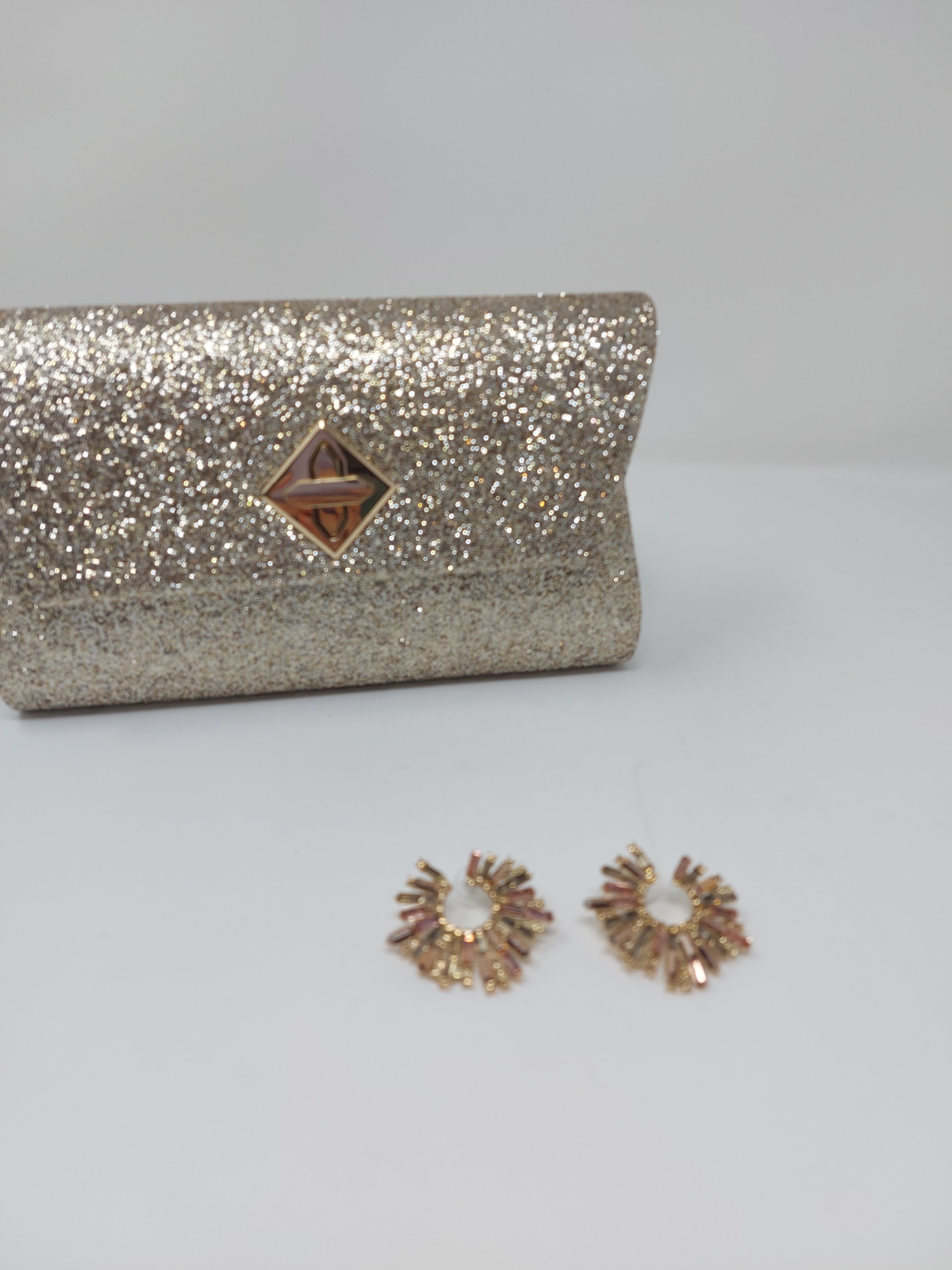 'Celeste' Rose Gold Crystal Earrings