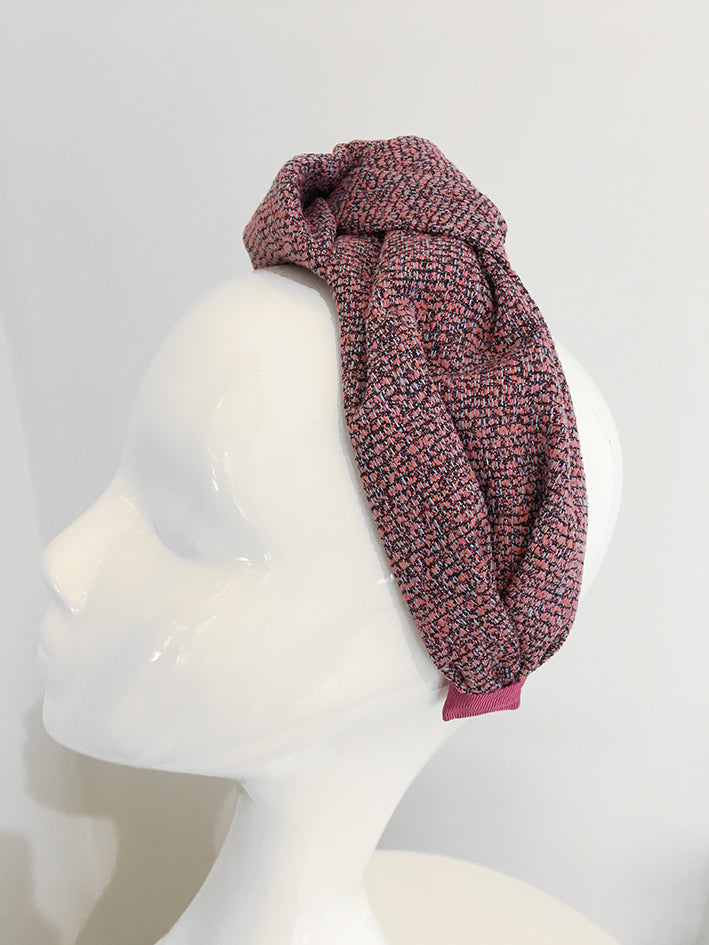 'Inisheer' Tweed Headband Pink