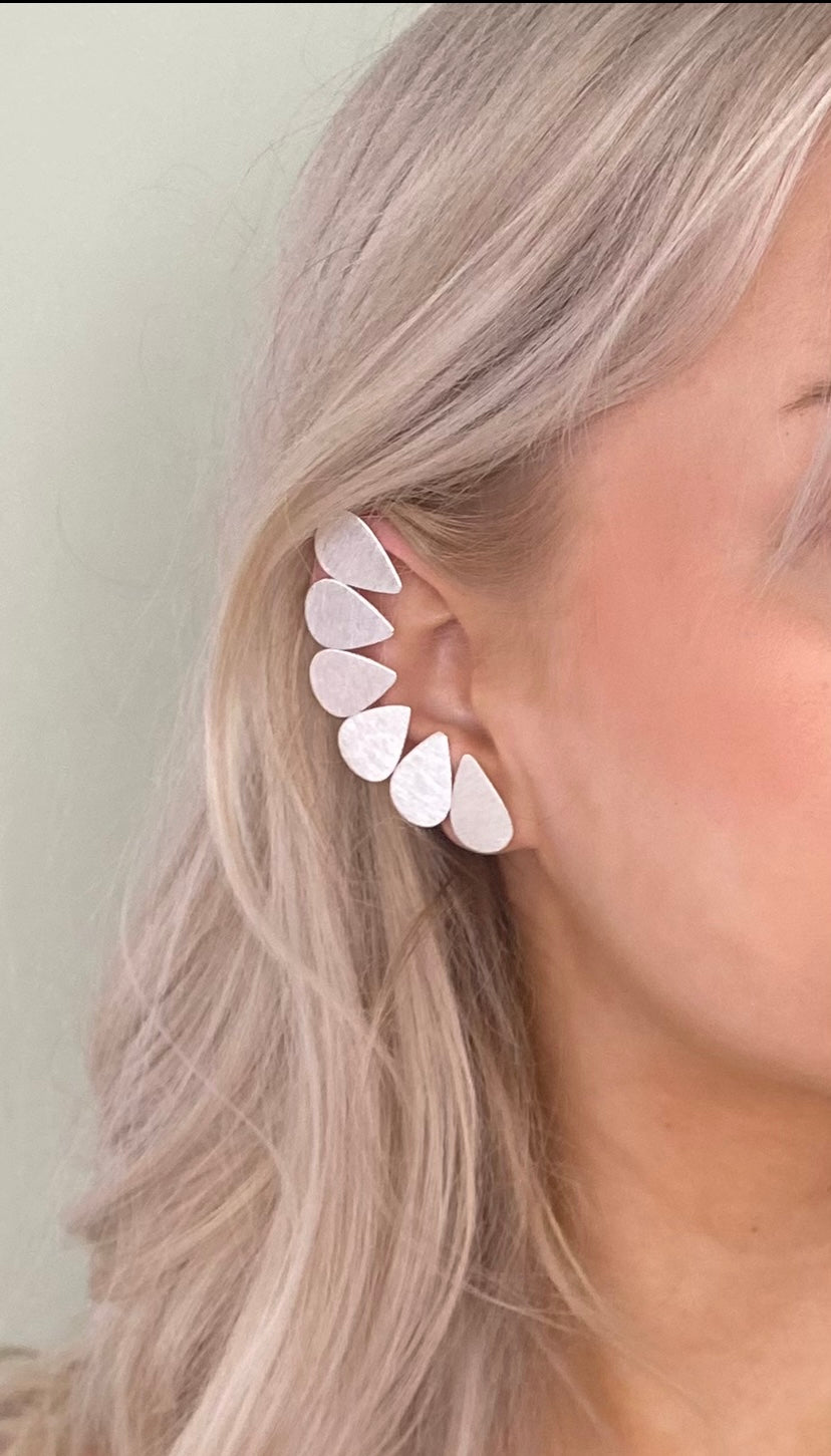 SIlver Cuff Earrings