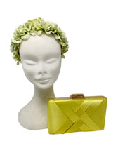 Lime Green Pleated Clutch