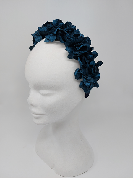 'Kate' Floral Headband Teal Green