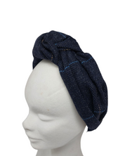 'Nora' Irish Tweed Headband Navy