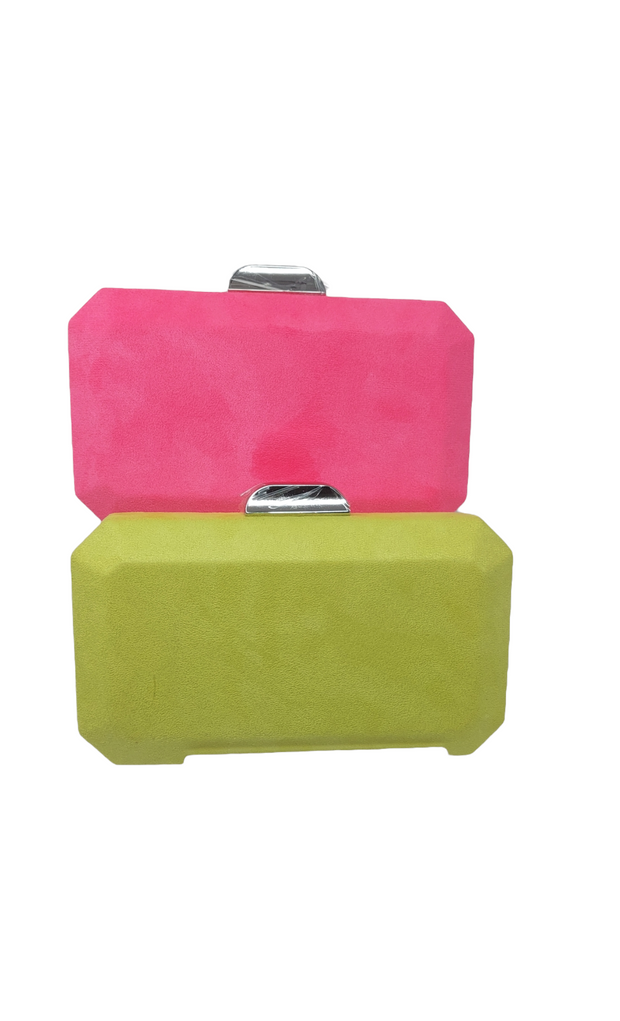 NEON YELLOW CUBIC CLUTCH