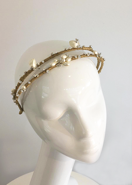 Crystal & Pearl Satin Headband