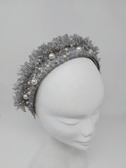 'Diva' Pearl Headband Silver