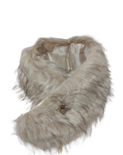 Faux Fur Stole in Camel