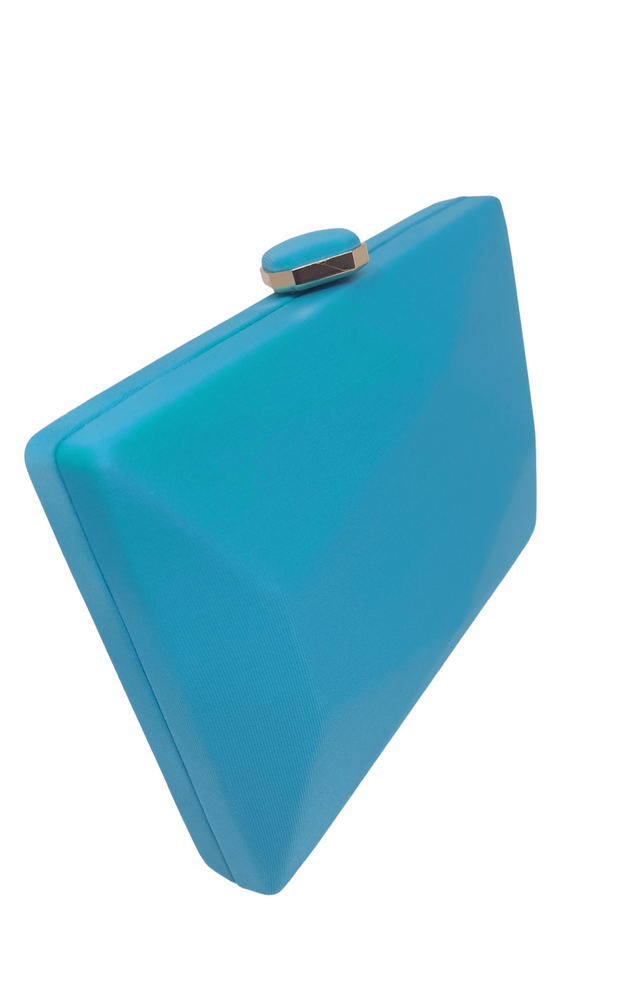 TURQUOISE CUBIC CLUTCH