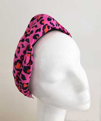 Tiger Print Headband Pink