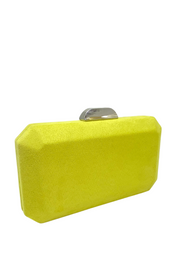 NEON YELLOW CUBIC CLUTCH