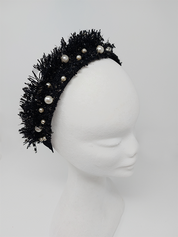 'Diva' Pearl Headband Black
