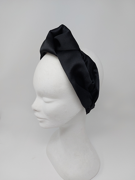'Jess' Satin Headband Black