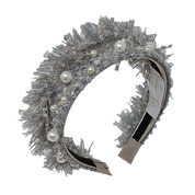 'Diva' Pearl Headband Silver