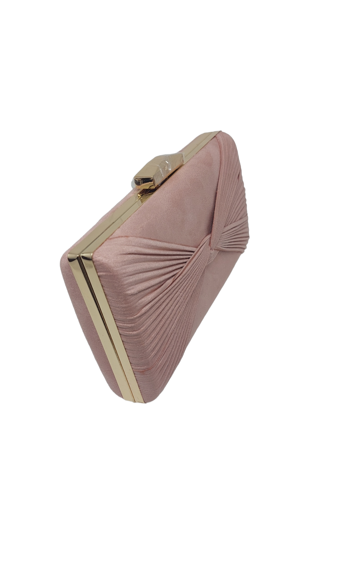 Faux Suede Nude Clutch