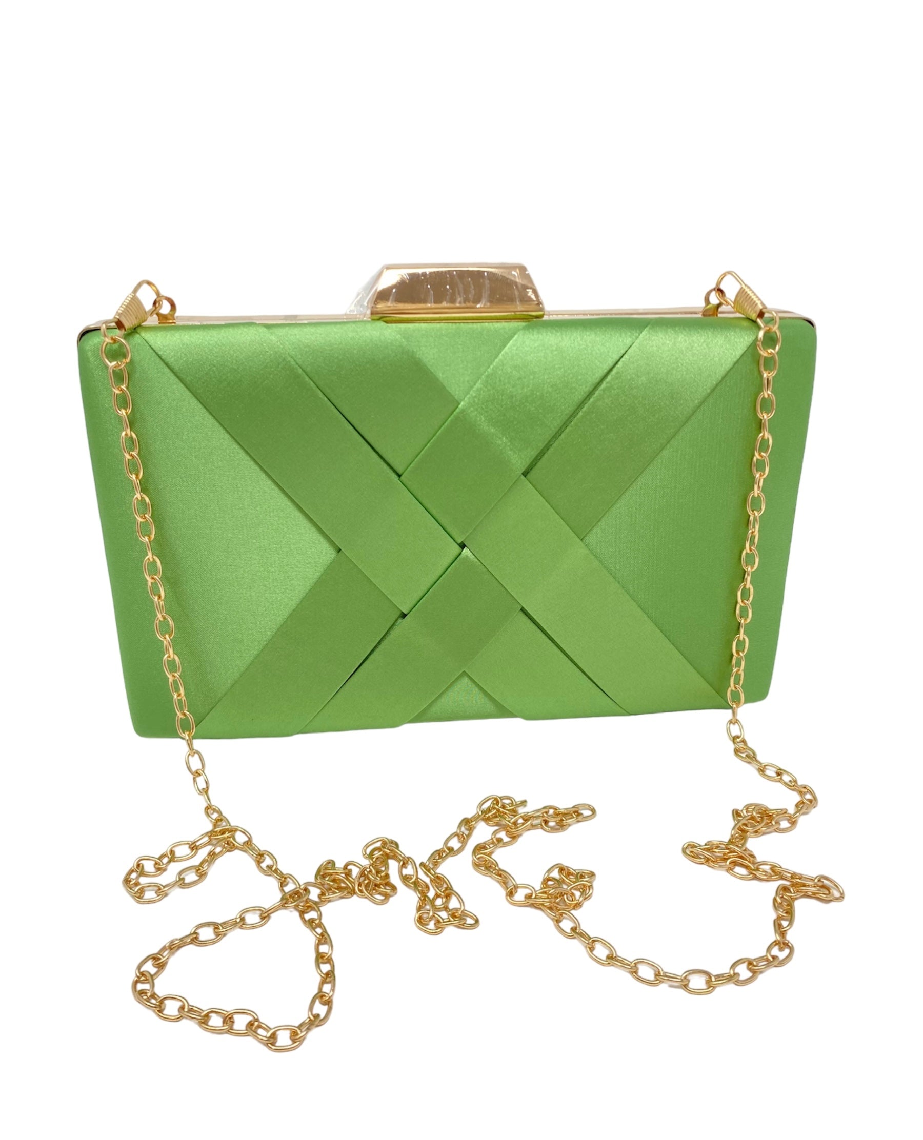 Apple Green Pleated Clutch