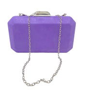 Lilac Cubic Clutch Bag
