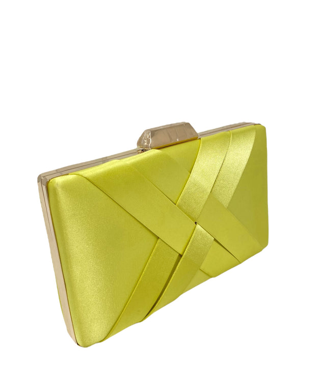 LIME GREEN PLEATED CLUTCH