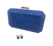 SAPPHIRE BLUE CUBIC CLUTCH