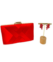 Cherry Red Pleated Clutch
