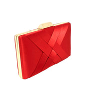 Cherry Red Pleated Clutch
