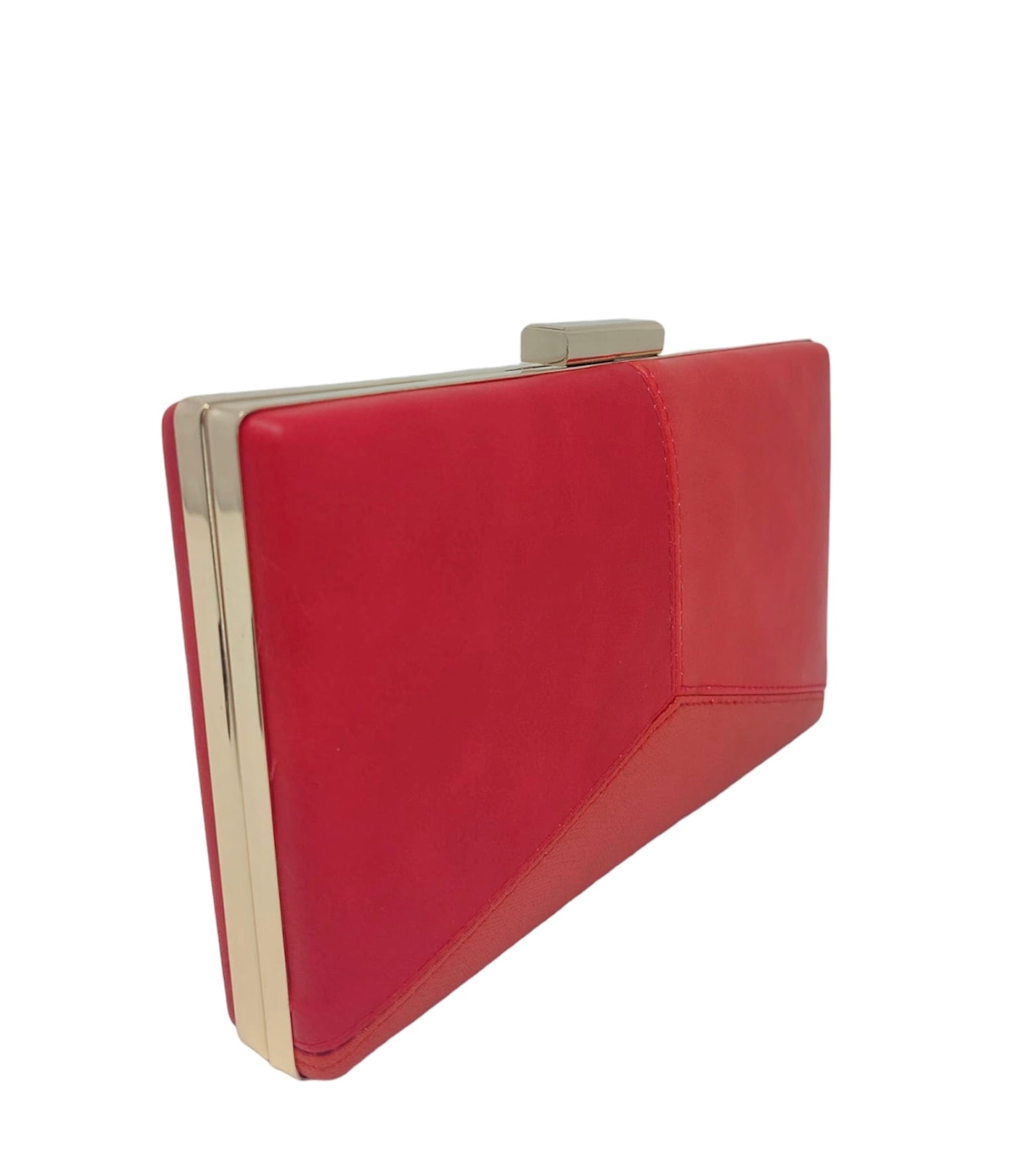 Red Geometric Clutch
