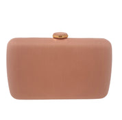 Salmon Pink Satin Clutch